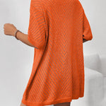Nadorine Short Sleeve Crochet Kimonos Open Front Cover Ups