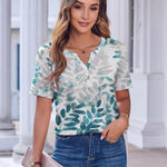Zeagoo Womens Casual Short Sleeve V Neck Shirts