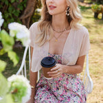 Nadorine Bolero Chiffon Festive Short Sleeve Bolero Jacket (DE Only)