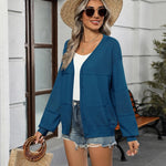Nadorine Cardigan Long Sleeve Crochet Shrug Soft Knit Sweater