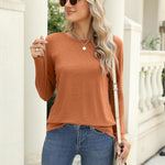 Nadorine 3 Pack Long Sleeve Shirts for Women Loose Fit Basic Tee Tops