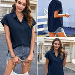 Nadorine Women's Blouse Casual Short Sleeve Shirt (DE Only)