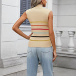 Nadorine Women's 2024 Mock Turtle Neck Sweater Vest