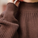 Nadorine Women's 2024 Fall Turtleneck Sweaters Loose Knit Pullover