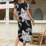 Nadorine Maxi Dress with Pockets Short Sleeve Sundress
