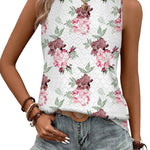 Nadorine Sleeveless Eyelet Shirts High Neck Top