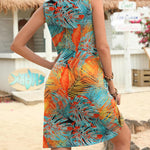 Nadorine V Neck Sleeveless Sundresses Boho Beach Dress with Pockets