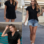 Nadorine Women's Blouse Casual Short Sleeve Shirt (DE Only)