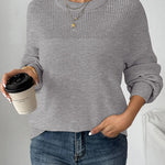 Nadorine Cozy Crewneck Chunky Knit Sweater (US Only)