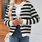 Nadorine Women's Knit Cardigan Long Sleeve Open Front Cropped Jackets