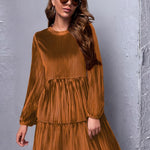 Nadorine Women's Long Sleeve Elegant Velvet Dress (DE Only)