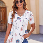 Nadorine Blouse Women's V-Neck Casual T-Shirt (DE Only)