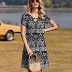 Zeagoo Women's Summer Round Neck Floral Shirt Dress (DE Only)