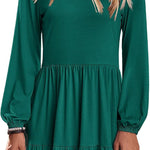 Nadorine Women's Long-Sleeve V-Neck Winter Dress (DE Only)