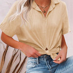 Nadorine Blouse Shirt Blouse Short Sleeve 100% Cotton Shirts (DE Only)