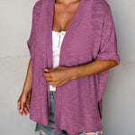 Nadorine 3/4 Sleeve Cardigans Open Front Beach Coverup