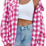 Nadorine Checked Shirt Women's Long Sleeve Costume Blouse (DE Only)