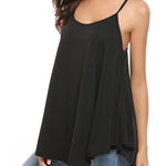 Women Tank Tops Summer Spaghetti Strap Cami Top Shirt Loose Flowy Cotton Racerback Blouses - Nadorine (Us Only)