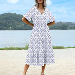 Nadorine Summer Dresses Midi Tiered Casual Dress