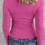 Zeagoo Womens Long Sleeve Stretch Crewneck Ribbed T-Shirt