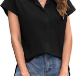 Nadorine Women's Blouse Casual Short Sleeve Shirt (DE Only)