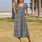 Nadorine Floral Dress Short Sleeve Beach Dress