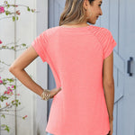Nadorine Short Sleeve Shirts Loose Fit V Neck T Shirts