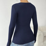 Nadorine Women's Long Sleeve Knitted Shirt (DE Only)