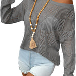 Nadorine Crochet Tops Off The Shoulder Sweaters