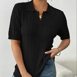 Nadorine Women Short Sleeve Sweater Pullover Polo Tops