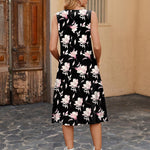 Nadorine Casual Dress Sleeveless Midi Swing Tank Sundress