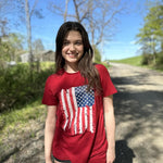 Nadorine Flag Shirts Short Sleeve Patriotic Shirt 4th of July Tee