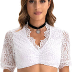 Nadorine Dirndl Blouse Women's Lace Short Sleeve Blouse (DE Only)