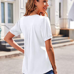 Nadorine Blouse Women's V-Neck Casual T-Shirt (DE Only)