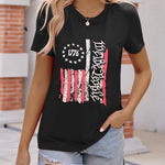 Nadorine Flag Shirts Short Sleeve Patriotic Shirt 4th of July Tee