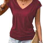 Nadorine Tank Top Women's Elegant Pleated Tops (DE Only)