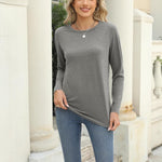 Nadorine 3 Pack Long Sleeve Shirts for Women Loose Fit Basic Tee Tops