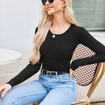 Nadorine Women's Long Sleeve Knitted Shirt (DE Only)