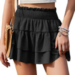 Nadorine Women's Shorts Summer Casual Ruffle Short Trousers (DE Only)