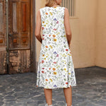 Nadorine Casual Dress Sleeveless Midi Swing Tank Sundress