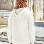 Nadorine Hoodie Oversize Hoodie Casual Waffle Pullover (DE Only)