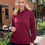Nadorine Hoodie Oversize Hoodie Casual Waffle Pullover (DE Only)
