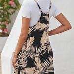 Nadorine Casual Beach Dress Adjustable Strap Floral Boho Sundress