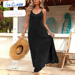 Zeagoo Womens Maxi Dress Spaghetti Strap Casual Printed Dress