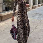 Virginia Leopard Print Long Dress