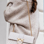 Women  Ribbed Knitted Oversized Pullover Sweater
