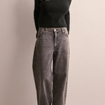 Solid Color Loose Long Sleeve Lace-up Knitted Cardigan