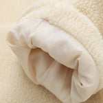 Teddy Fleece Jacket Cozy High Collar Zip-up Coat Fuzzy Winter Outwear with Pockets