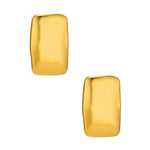 Metallic smooth rectangular earrings