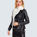 Plus Size Winter Coat Lapel Collar Long Padded Leather Vintage Thicken Coat